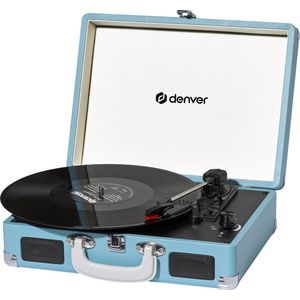 Denver Platenspeler - Ingebouwde Speakers - Incl. PC Software - Auto-stop - Retro - VPL120 - Blauw
