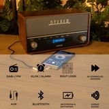 DENVER - DAB36 - DAB Radio - Bruin - Hout - Bluetooth
