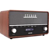 DENVER - DAB36 - DAB Radio - Bruin - Hout - Bluetooth