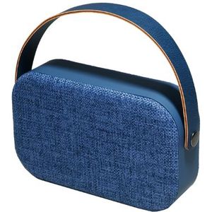 Denver BTS-63 Blauw, Bluetooth speaker met stoffen bekleding Handtas model