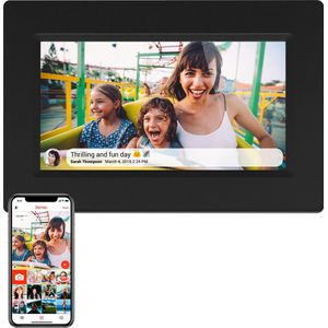 Denver PFF-710BLACK digitale fotolijst 17,8 cm (7 inch) Touchscreen Wi-Fi Zwart