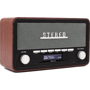 Denver DAB Radio - Retro Radio - Bluetooth - DAB+/ FM - Dimbaar - Batterijen & Netstroom - DAB18