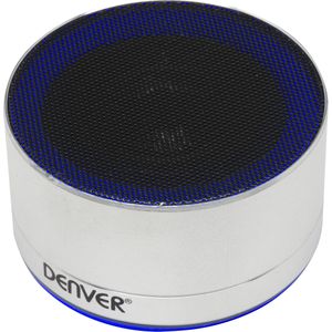 Denver BTS-32 Zilver MK2 (3 h, Oplaadbare batterij), Bluetooth luidspreker, Zilver