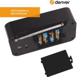 Denver - DAB42 - DAB Radio - Zwart - Batterijen & Netstroom