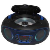 Denver Draagbare Boombox Bluetooth - Lichteffecten - FM Radio - CD Speler - AUX - TCL212BT - Blauw