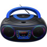 DENVER TCL-212BT - Blue - Boombox - CD - FM - USB - Bluetooth