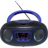 DENVER TCL-212BT - Blue - Boombox - CD - FM - USB - Bluetooth