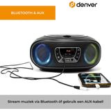 DENVER TCL-212BT - Black - Boombox - CD - FM - USB - Bluetooth
