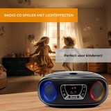 Denver TCL-212BT Radio/CD-speler VHF (FM) AUX, CD, USB, Bluetooth Sfeerverlichting Grijs
