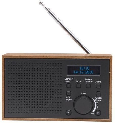 Denver - DAB46 - Wekkerradio - Zwart - DAB+ en FM functie