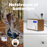 Denver - DAB46 - DAB Radio - Wit - Batterijen & Netstroom