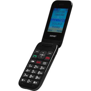Denver BAS-24200M Mobiele telefoon (2.4 Inch) voor senioren (2.40"", 0.08 Mpx, 2G), Sleutel mobiele telefoon, Zwart