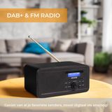 Denver DAB Radio - Retro Radio - FM Radio - Keukenradio - Draagbare radio - Batterijen & Netstroom - DAB30 - Zwart