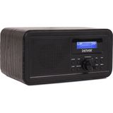 Denver DAB Radio - Retro Radio - FM Radio - Keukenradio - Draagbare radio - Batterijen & Netstroom - DAB30 - Zwart