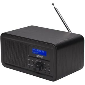 Denver DAB Radio - Retro Radio - FM Radio - Keukenradio - Draagbare radio - Batterijen & Netstroom - DAB30 - Zwart