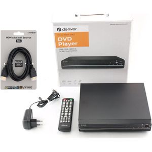 Denver - DVD Speler - Zwart - FULL HD - HDMI Aansluiting - CD Speler - Coax / Scart / USB