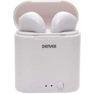 Denver TWE-36 In Ear oordopjes Bluetooth Stereo Wit Oplaadbox