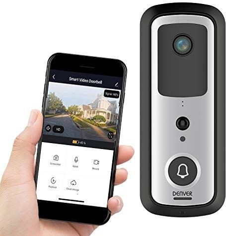 Denver SHV-120 - Deurbel Draadloos - Smart - Werkt met Tuya - Camera - Intercom - Wifi - incl Dongle