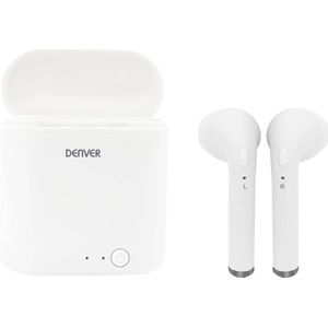 Denver - TWQ-40 - Draadloze Koptelefoon - Wit - In-ear - Bluetooth 5.0