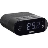 Denver - CRQ107 - Wekkerradio - Zwart - Draadloze Oplader - FM Radio