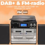 Denver - MRD166 - Retro Platenspeler - Hout - DAB Radio - CD Speler