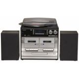 Denver MRD-166 Stereoset DAB+, Platenspeler, SD, FM, USB Opnamefunctie 2 x 2 W Zwart