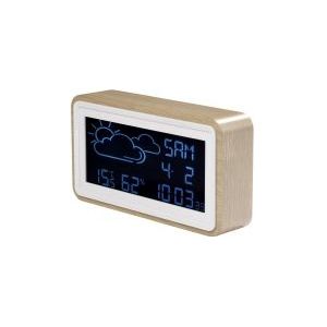 Denver WS-72 / Weerstation met wekker / Datum / Temperatuur - en luchtvochtigheid / USB voor Smartphone / Hout