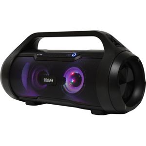 Denver Bluetooth Speaker - LED Verlichting - 190W - IPX5 Waterdicht - Draadloze Speaker - AUX/USB - BTG615 - Zwart