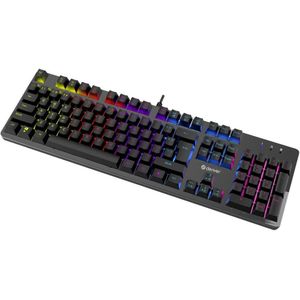 Denver GKK-330 DE Gaming-toetsenbord USB QWERTY, Nordic Zwart Verlicht