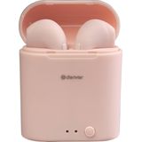Denver TWE-46 - Earbuds - Wireless - Draadloos Oordopjes - Bluetooth - met oplaad case - handsfree - sporten - headset - In-ear - Bluetooth 5.0 - Roze