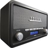 DENVER DAB18 DAB Radio - Donkergrijs - Retro Design - Bluetooth - AUX