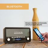 DENVER DAB18 DAB Radio - Donkergrijs - Retro Design - Bluetooth - AUX