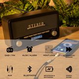DENVER DAB18 DAB Radio - Donkergrijs - Retro Design - Bluetooth - AUX