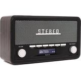 DENVER DAB18 DAB Radio - Donkergrijs - Retro Design - Bluetooth - AUX