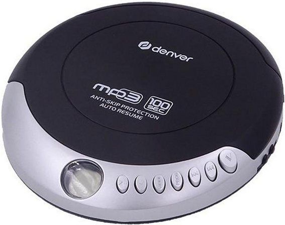 Denver - DMP391 - Draagbare CD & MP3 Speler - Zwart - Inclusief Oordopjes