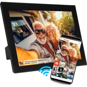 Denver Digitale Fotolijst 10.1 inch - Glas Display - HD - Frameo App - Fotokader - WiFi - 16GB - IPS Touchscreen - PFF1037B