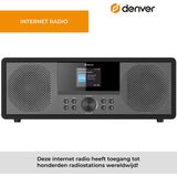 Denver Internet Radio - DAB Radio - FM Radio - CD Speler - Bluetooth - 200W - AUX/USB - MIR270 - Zwart