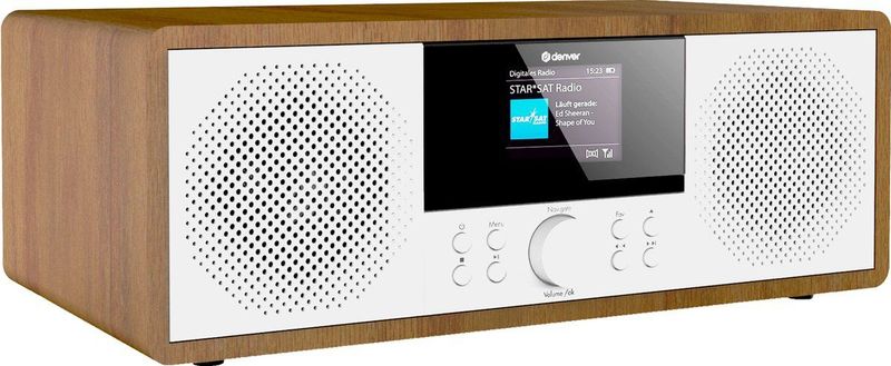 Denver Internet Radio - DAB Radio - FM Radio - CD Speler - Bluetooth - 200W - AUX/USB - MIR270 - Hout