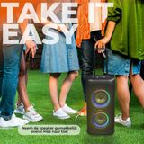 Denver - TSP353 - Bluetooth Speaker - Zwart - Met Discolichten - Incl. Microfoon