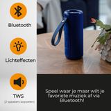 Denver Bluetooth Speaker Draadloos - Lichteffecten - Muziek Box - TWS Pairing - BTV213 - Blauw