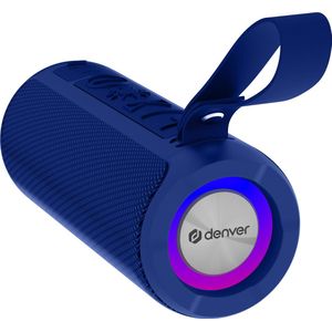 Denver Bluetooth Speaker Draadloos - Lichteffecten - Muziek Box - TWS Pairing - BTV213 - Blauw