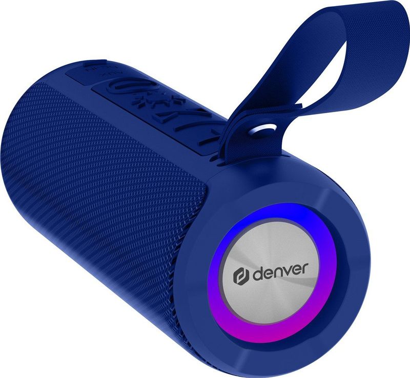 Denver Bluetooth Speaker Draadloos - Lichteffecten - Muziek Box - TWS Pairing - BTV213 - Blauw