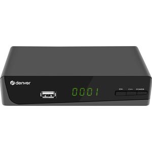 Denver DVB-T2-Box H.265 FTA Boxer USB media-ingång, TV-ontvanger