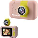 Denver Kindercamera Full HD - Flip Lens voor Selfies - 40MP - Digitale Camera Kinderen - Foto en Video - Spelletjes - KCA1350 - Roze
