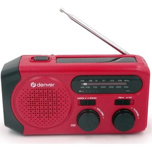 Denver SCR-2010 Noodradio (AM, FM), Radio, Rood, Zwart