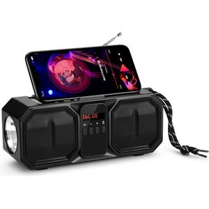 Denver - BTG-158 - Draadloze Bluetooth Speaker - Zwart - Met Zonnepaneel