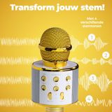 Denver Karaoke Microfoon Bluetooth - Draadloos - Karaoke Set - Ingebouwde Speaker - AUX - MicroSD - KMS20 - Goud
