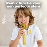 Denver Karaoke Microfoon Bluetooth - Draadloos - Karaoke Set - Ingebouwde Speaker - AUX - MicroSD - KMS20 - Goud