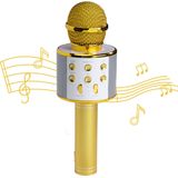 Denver Karaoke Microfoon Bluetooth - Draadloos - Karaoke Set - Ingebouwde Speaker - AUX - MicroSD - KMS20 - Goud