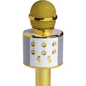 Denver Karaoke Microfoon Bluetooth - Draadloos - Karaoke Set - Ingebouwde Speaker - AUX - MicroSD - KMS20 - Goud